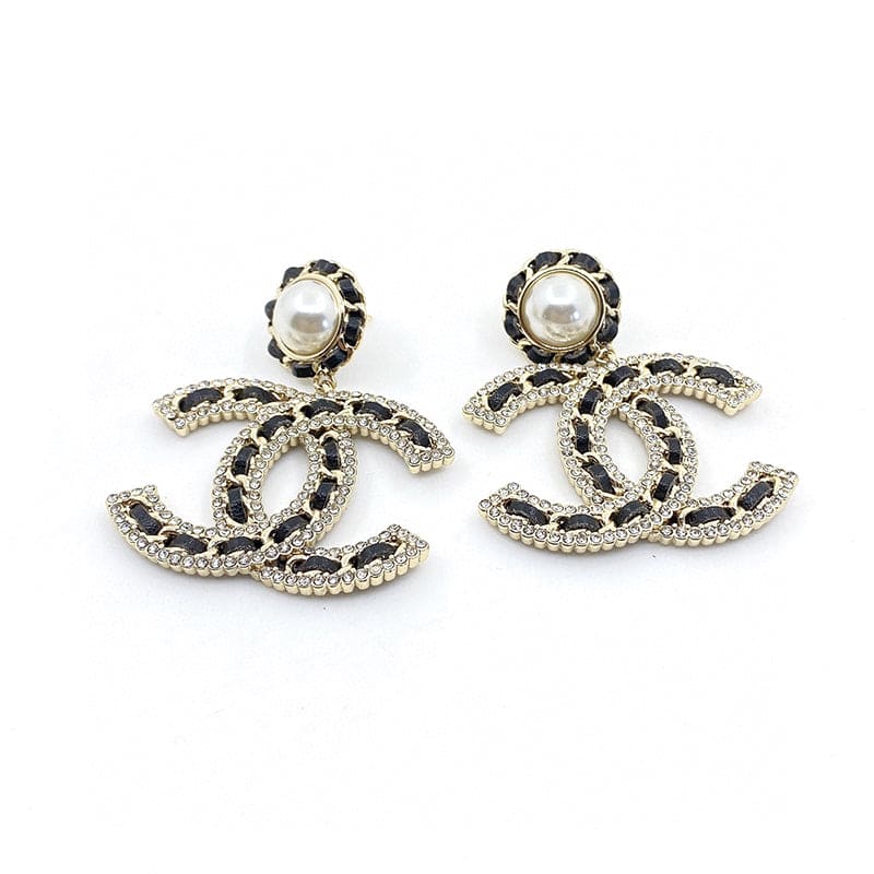 18K Chanel Pearl Drop Earrings