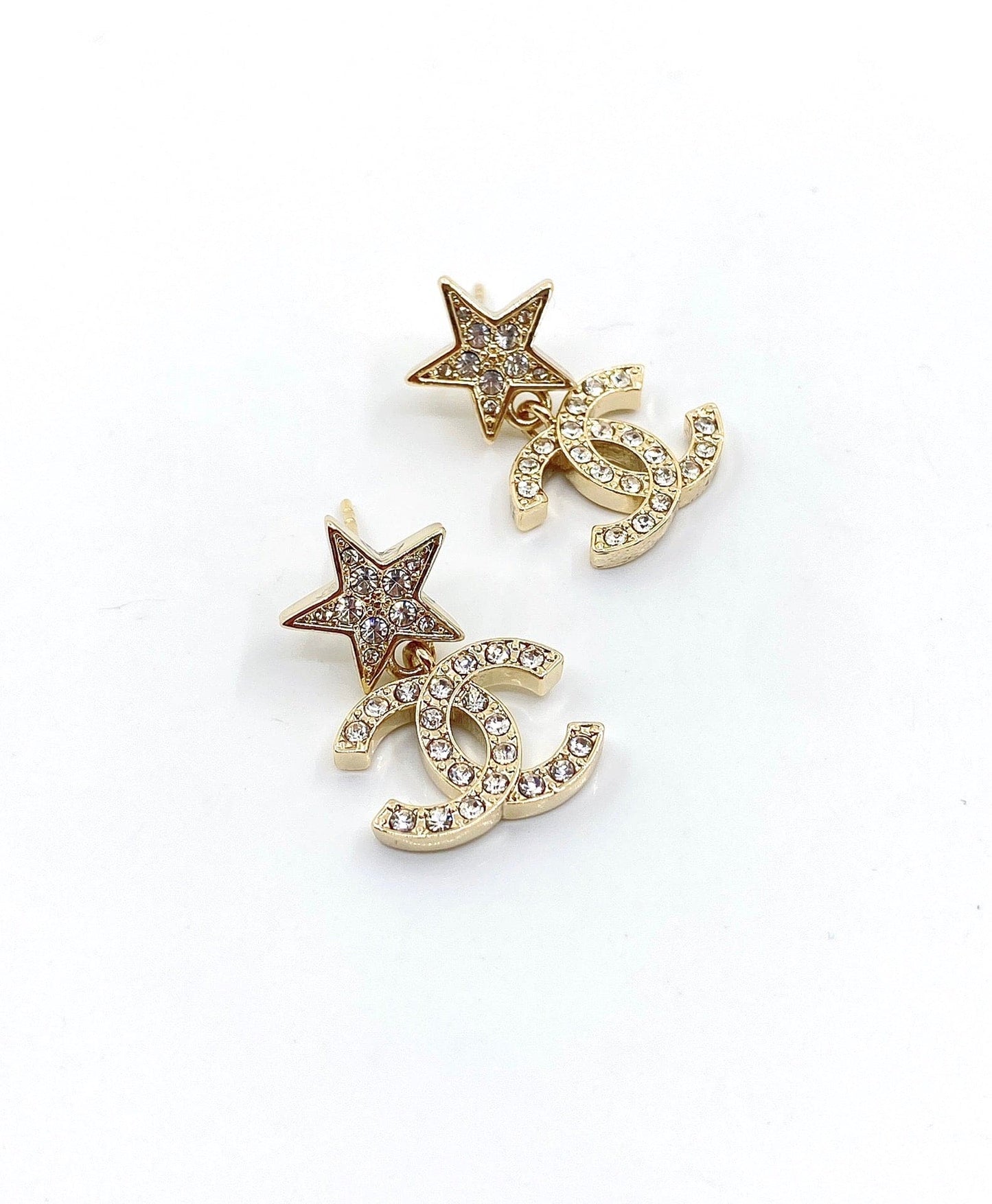 18K Chanel Star Diamond Earrings