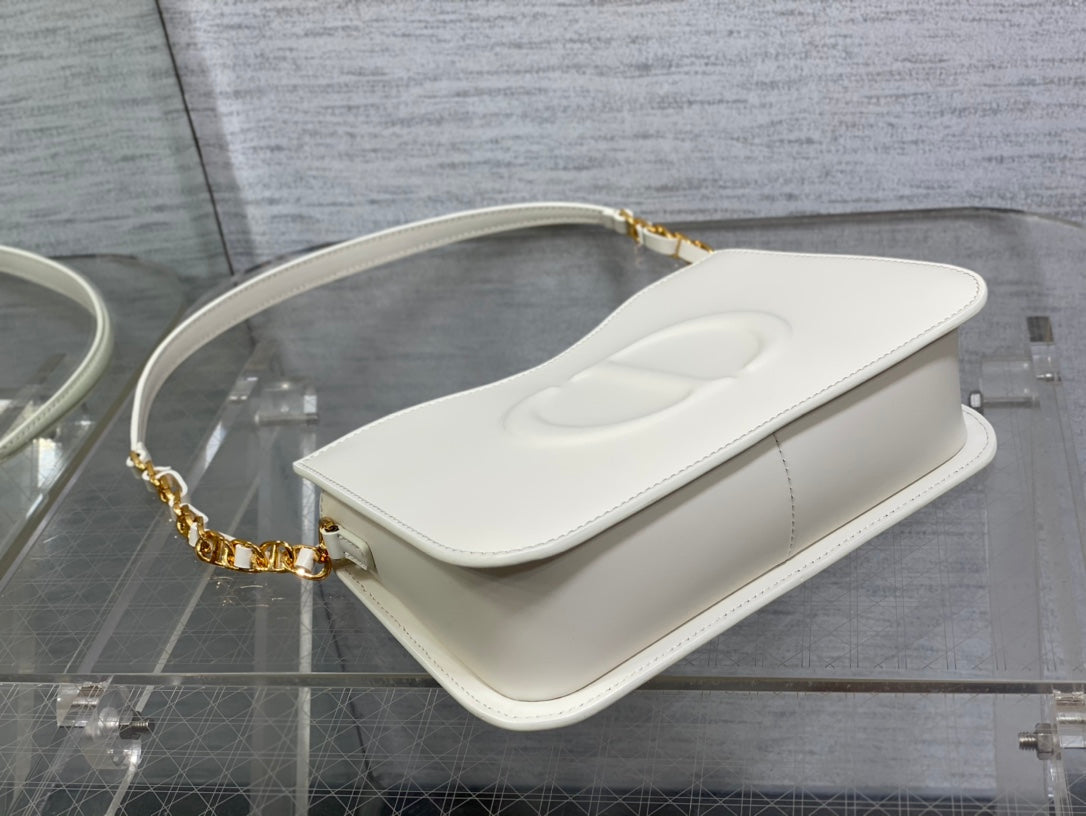 DIOR HOBO SIGNATURE 23 BAG IN WHITE LAMBSKIN
