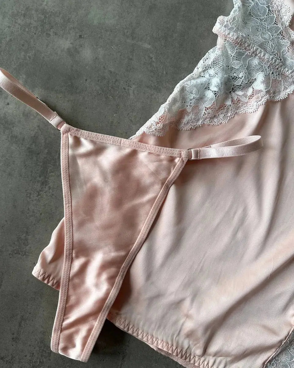 Deep-V Neck Satin Dress