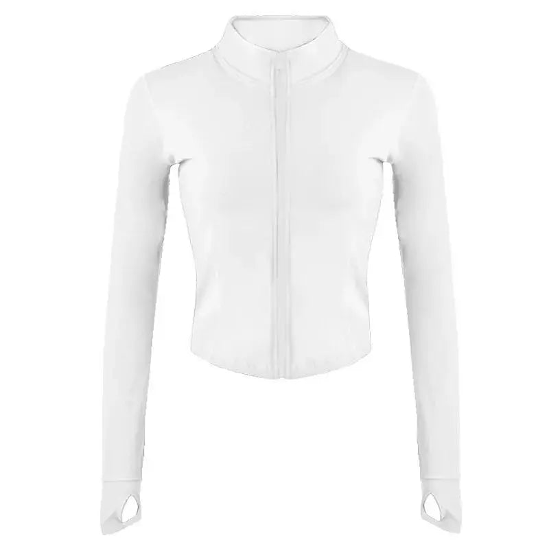 Women Fitness Jacket Slim Fit Long Sleeved