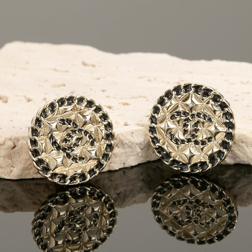 18K Chanel Strass Earrings