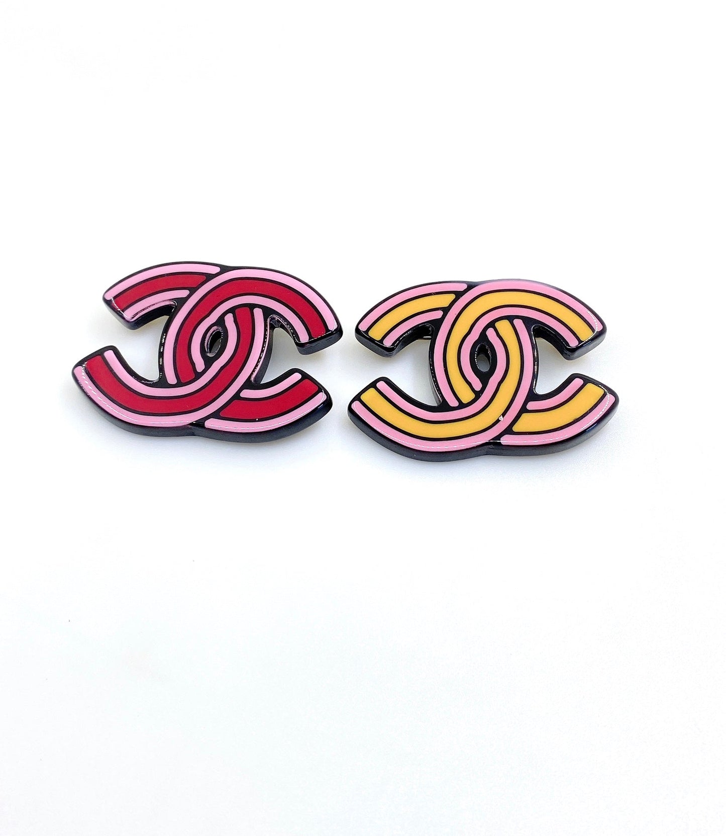18K Chanel Pink Earrings
