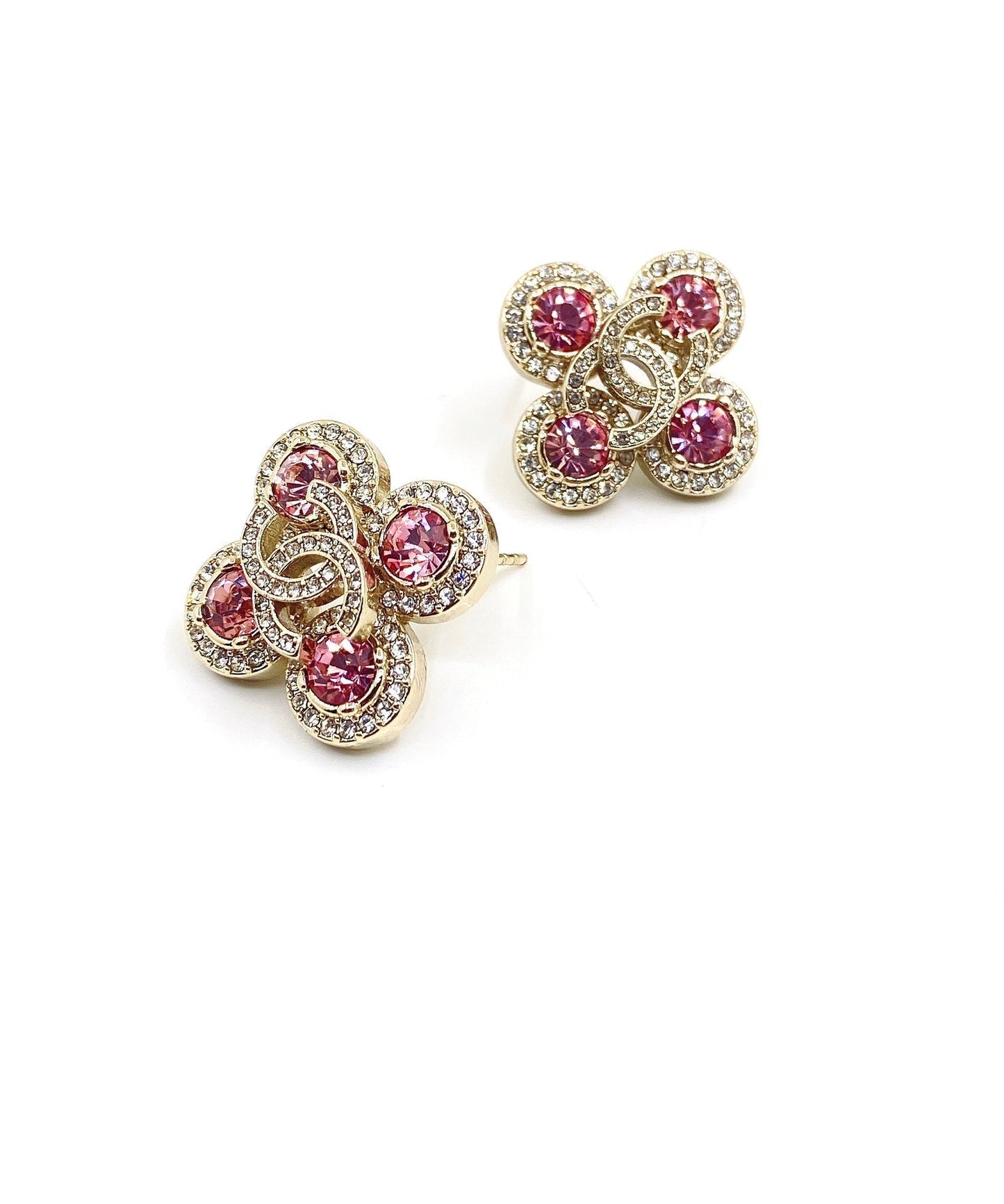 18K Chanel Pink Diamonds Earrings