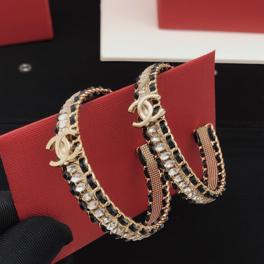 18K Chanel Strass Earrings