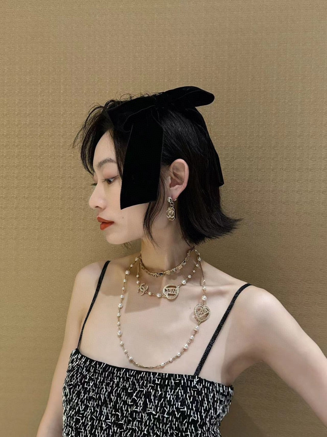 18K Chanel Crystals Earrings