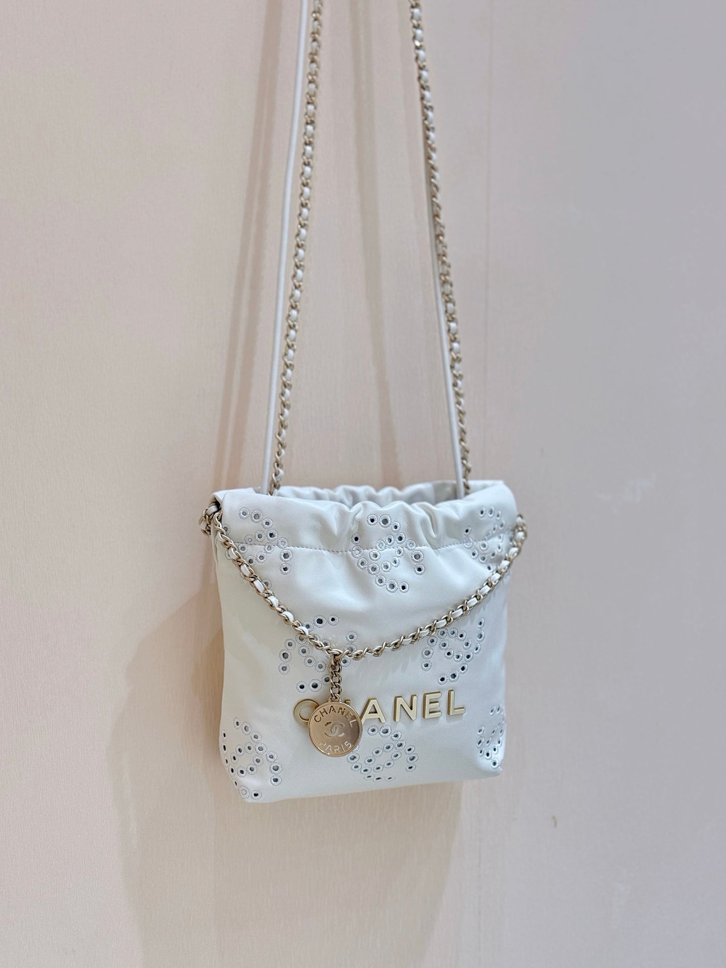 CHANEL 25S MINI BAG 20 IN IVORY LAMBSKIN
