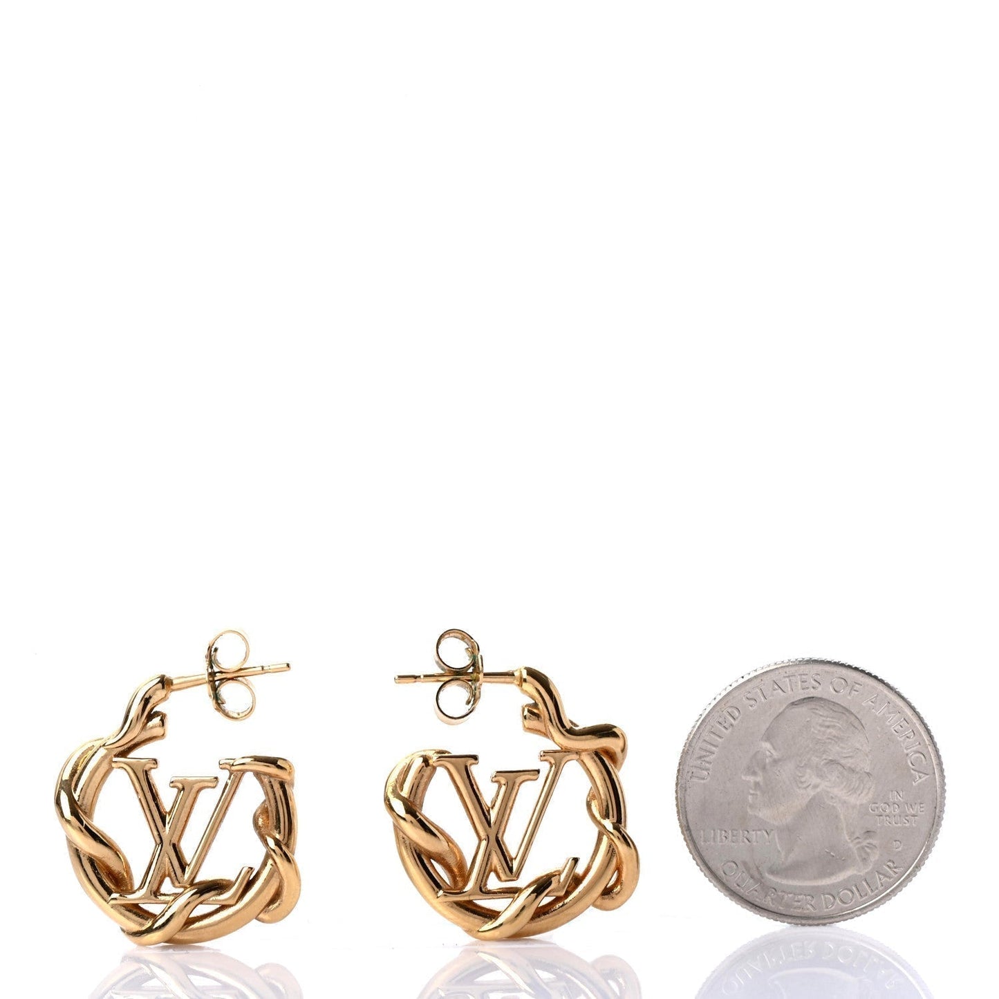 18k Louis Vuitton Garden Louise Hoop Earrings