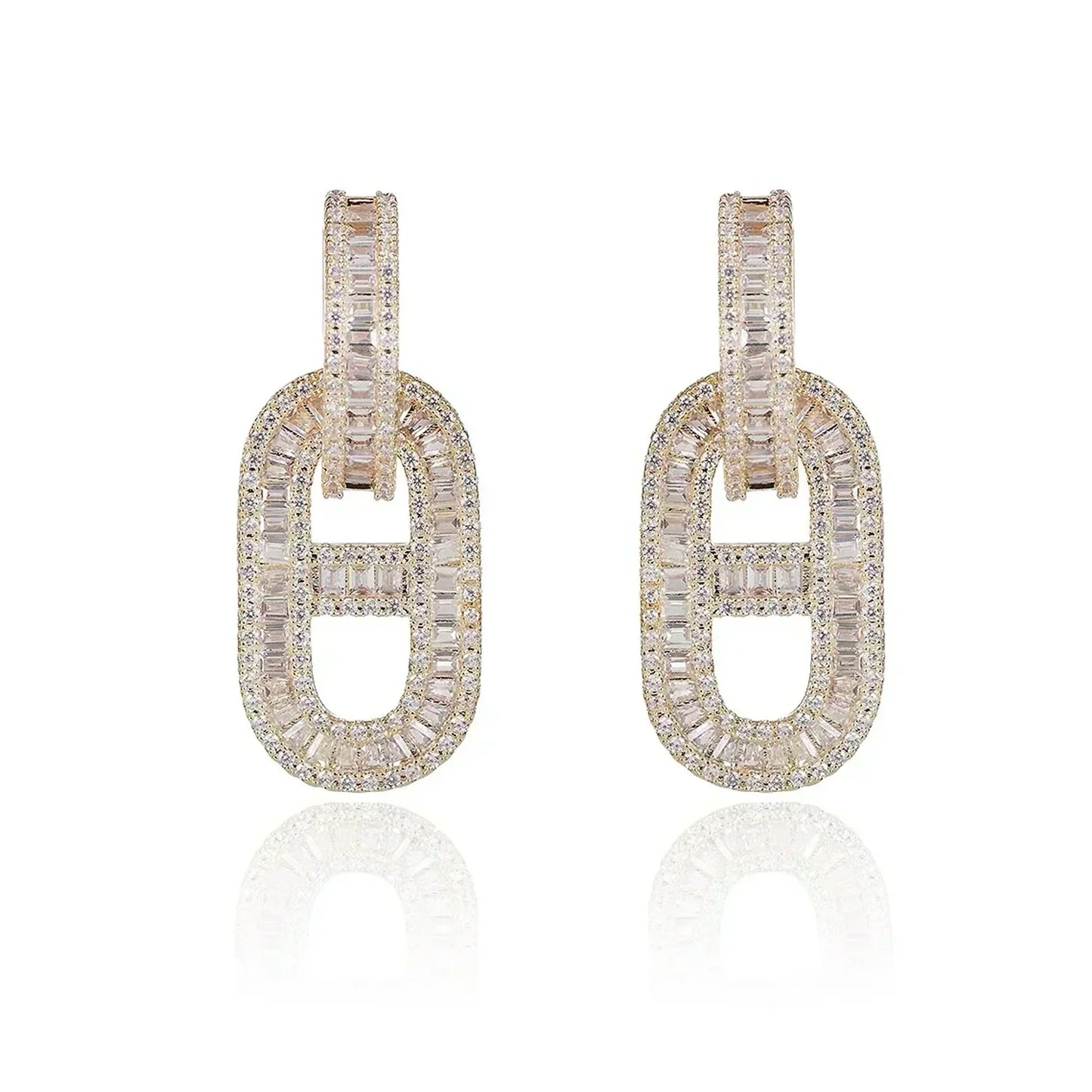 18K Diamonds Hermes Earrings