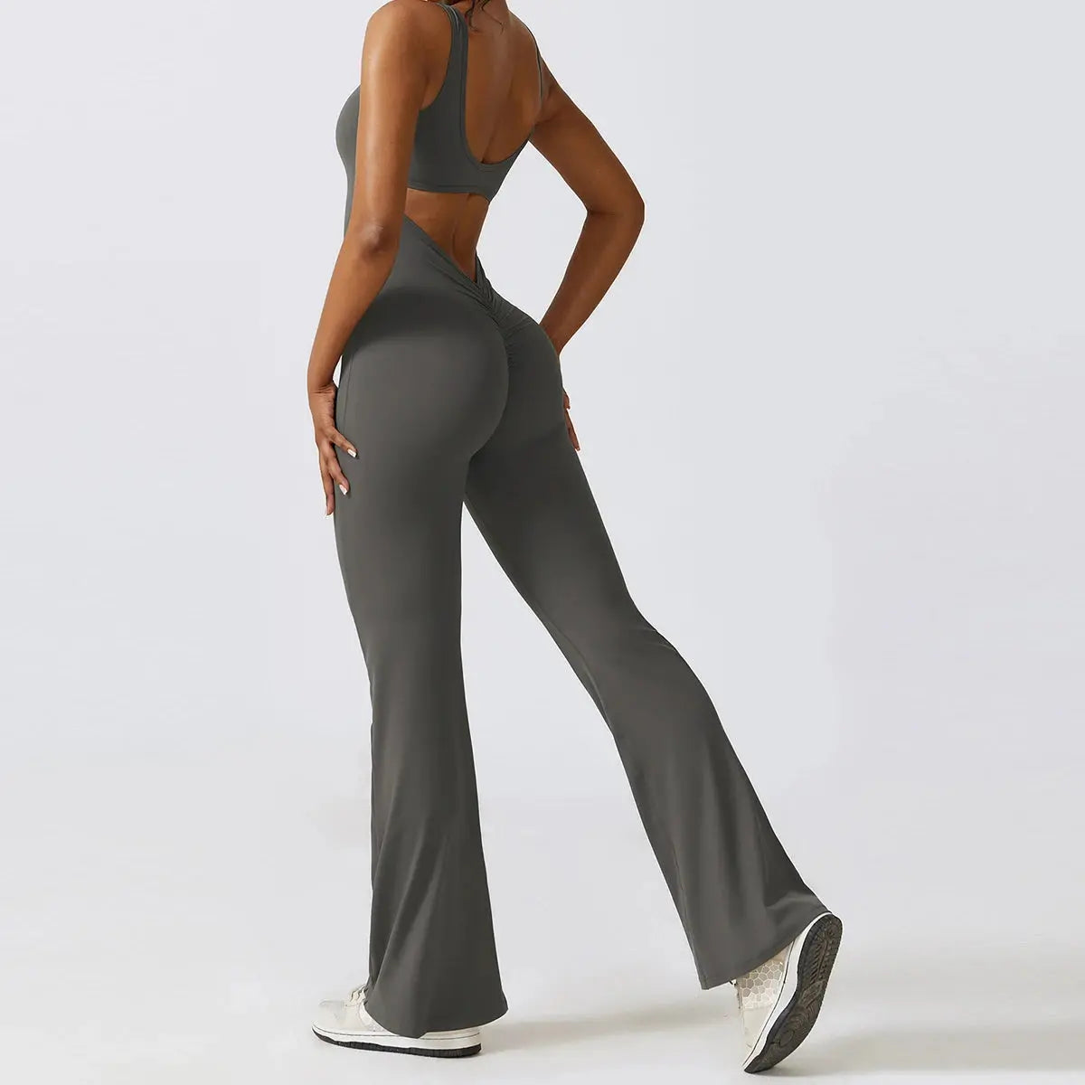 Yoga Flare Gym Bodysuit Set