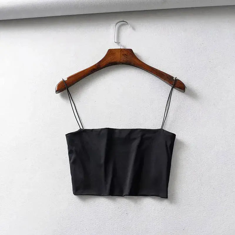 Sleeveless Cotton Cami Crop Top