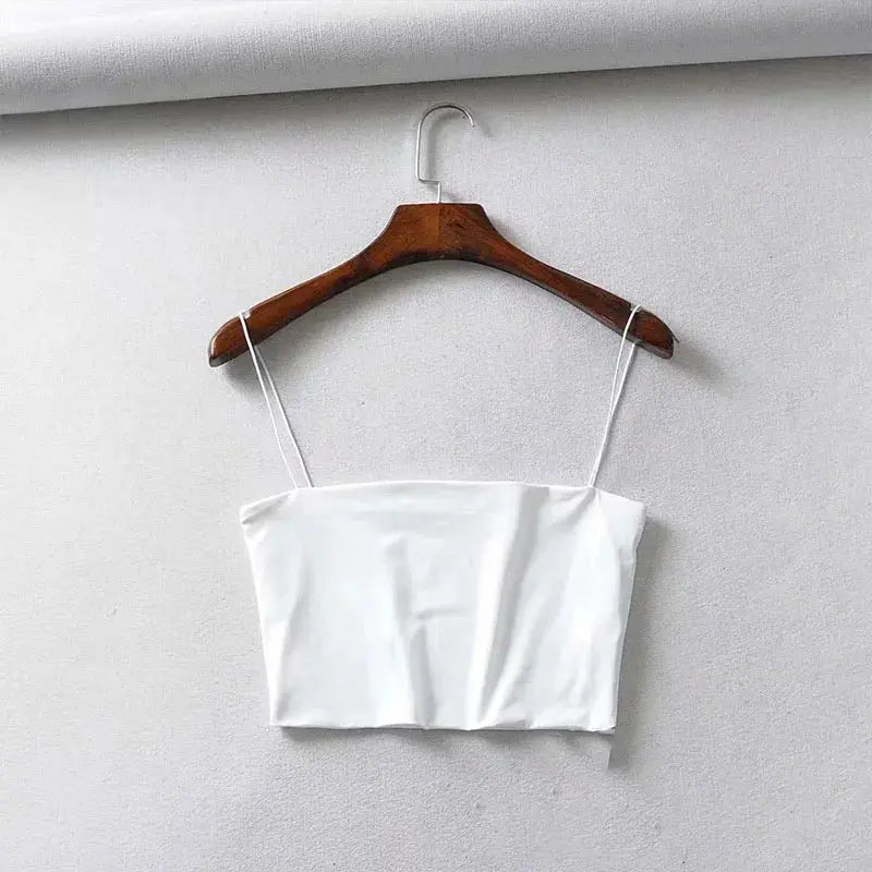 Sleeveless Cotton Cami Crop Top