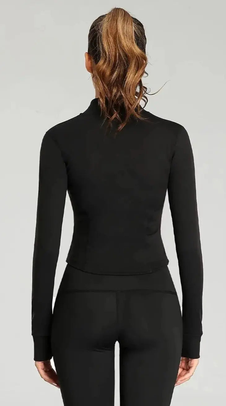 Women Fitness Jacket Slim Fit Long Sleeved