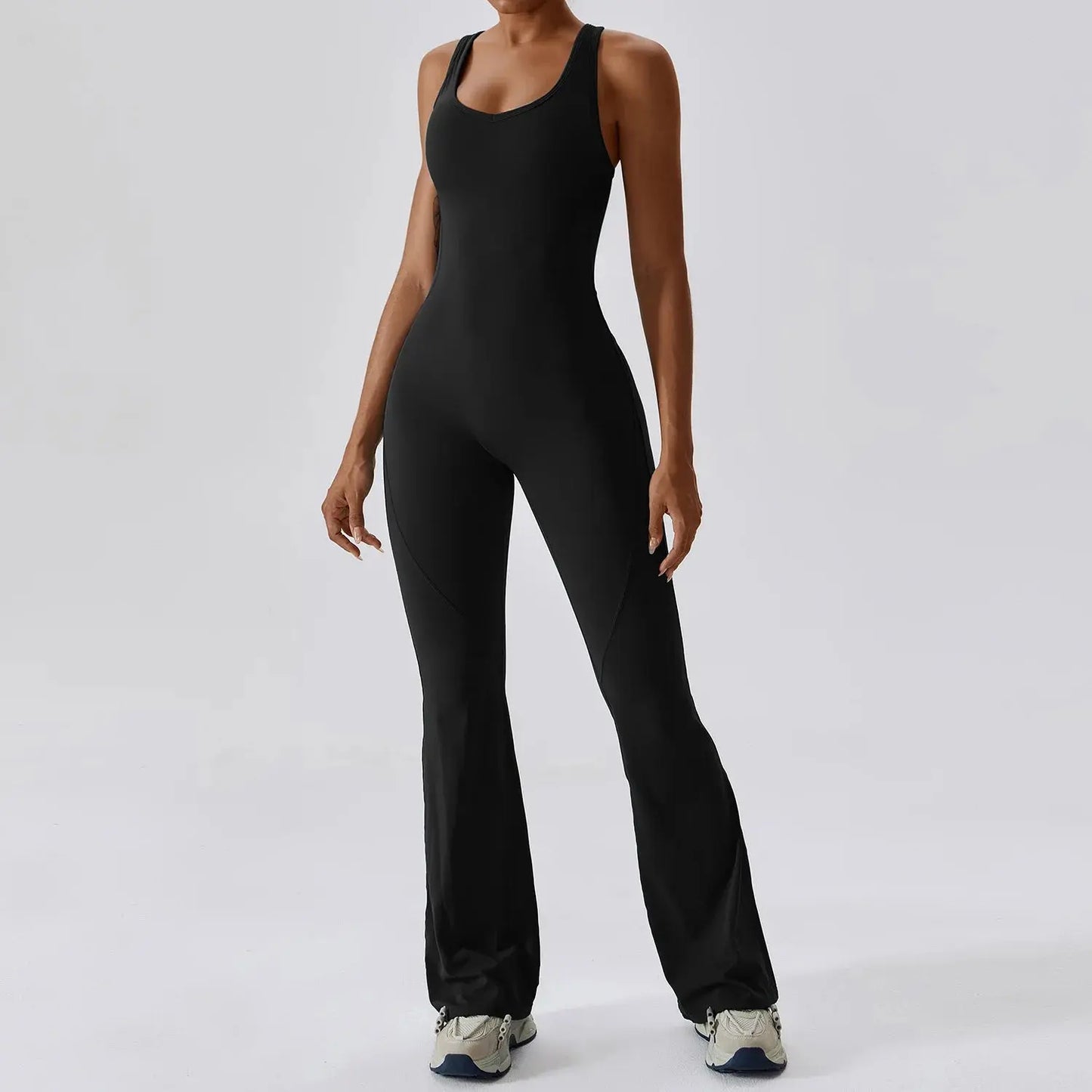Yoga Flare Gym Bodysuit Set