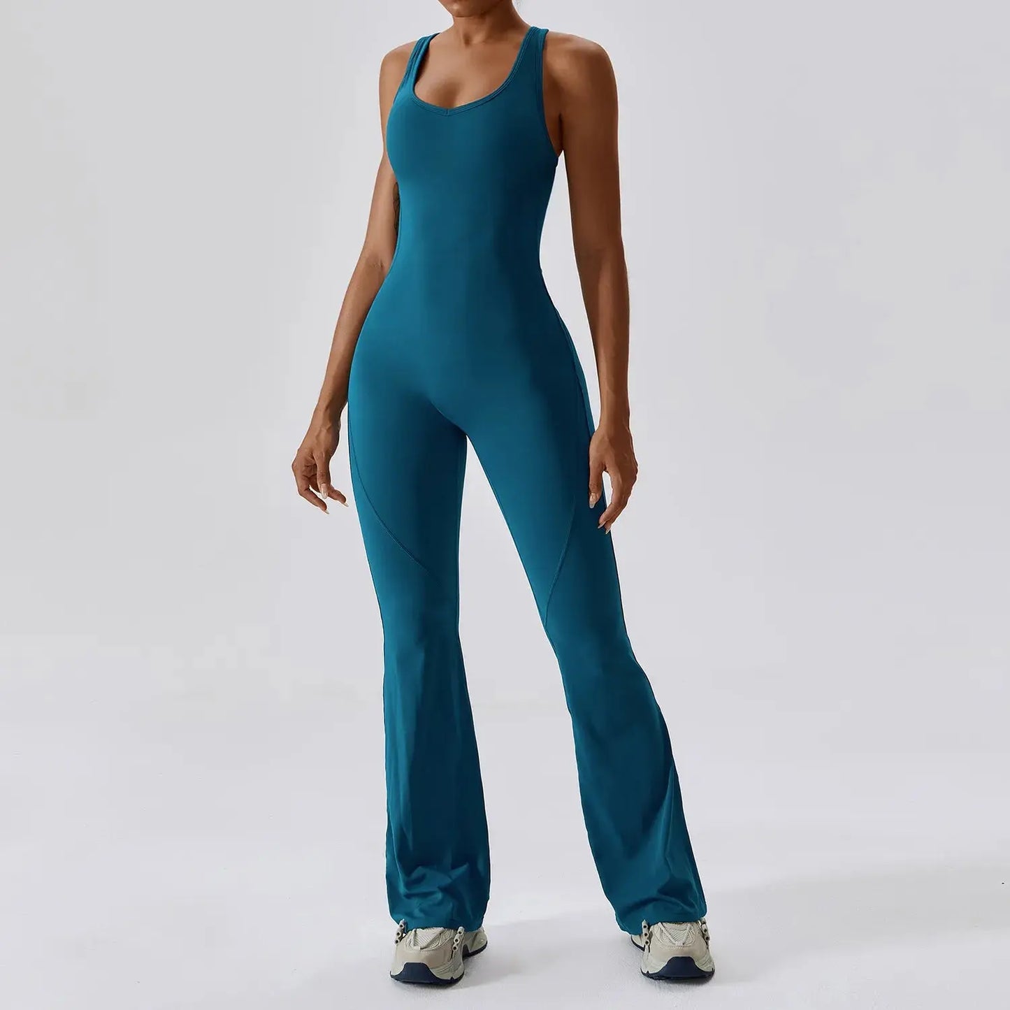 Yoga Flare Gym Bodysuit Set