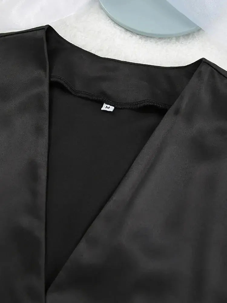 Satin Long Sleeve Night Robe