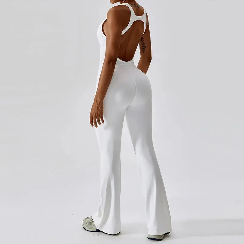 Yoga Flare Gym Bodysuit Set