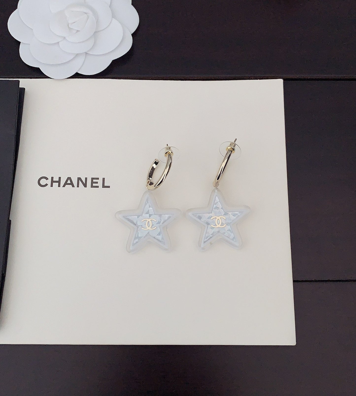 18K  Chanel Star Earrings