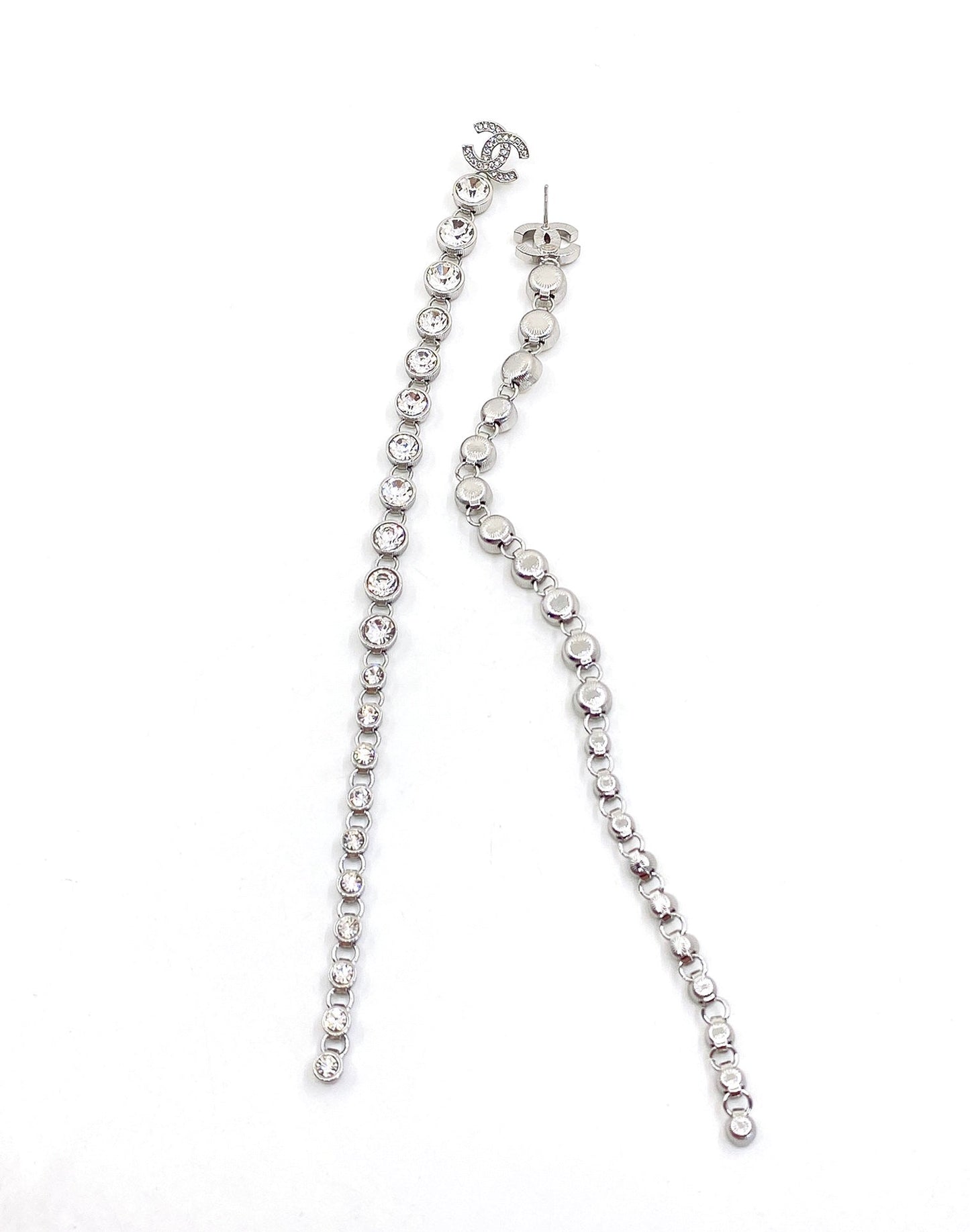 18K  Chanel Long Crystals Earrings