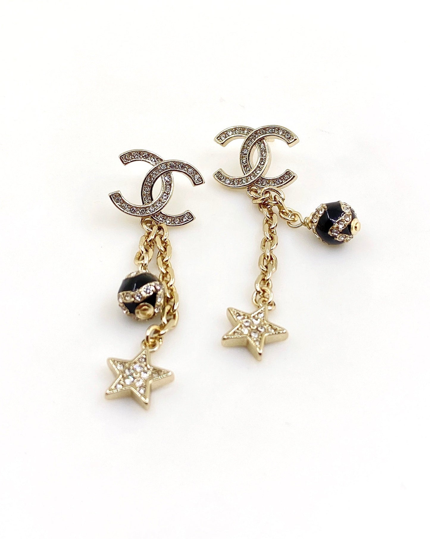 18K  Chanel Star Pearls Earrings