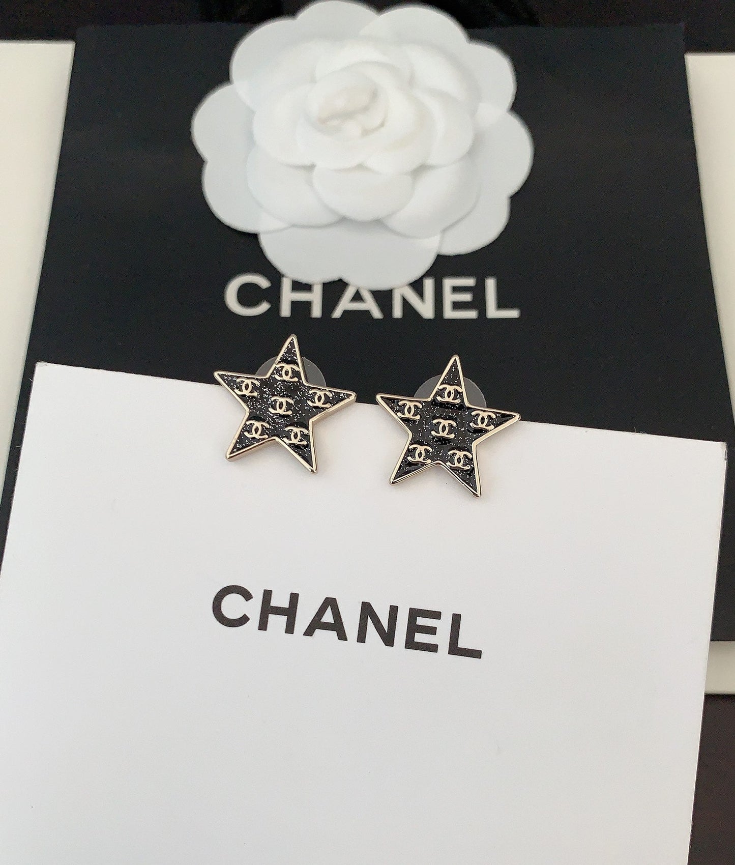 18K  Chanel Star Earrings