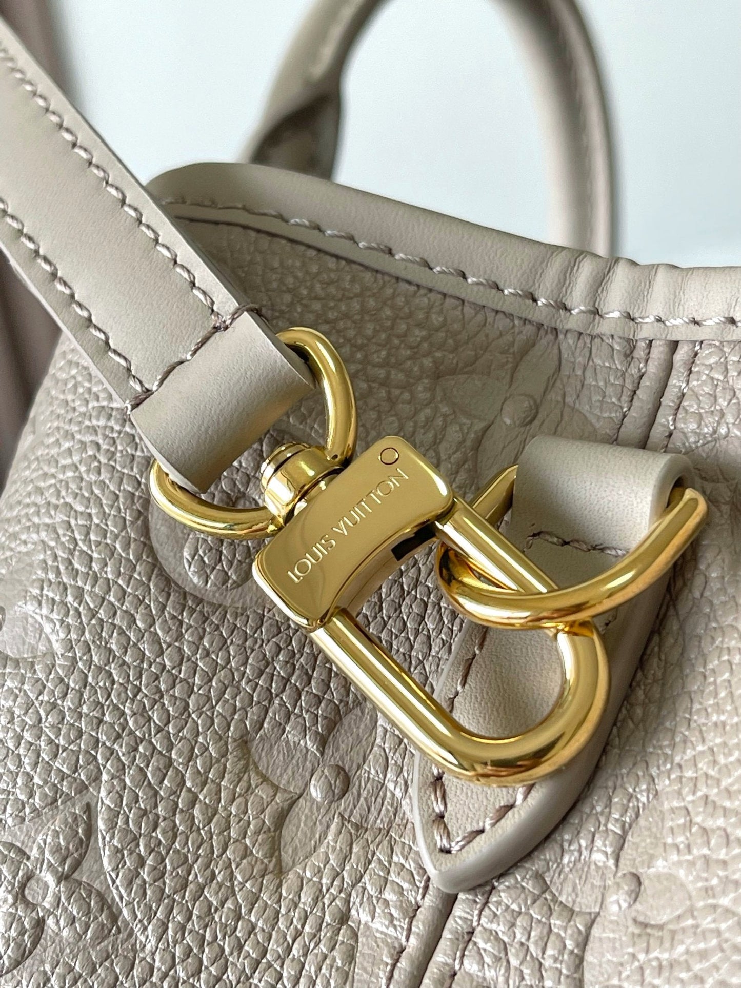 LOUIS VUITTON BABYLONE TOTE 31 IN TOURTERELLE MONOGRAM EMPREINTE LEATHER