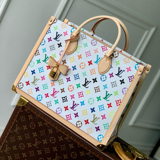 LOUIS VUITTON ONTHEGO MM BAG 35 IN MULTICOLOR MONOGRAM CANVAS