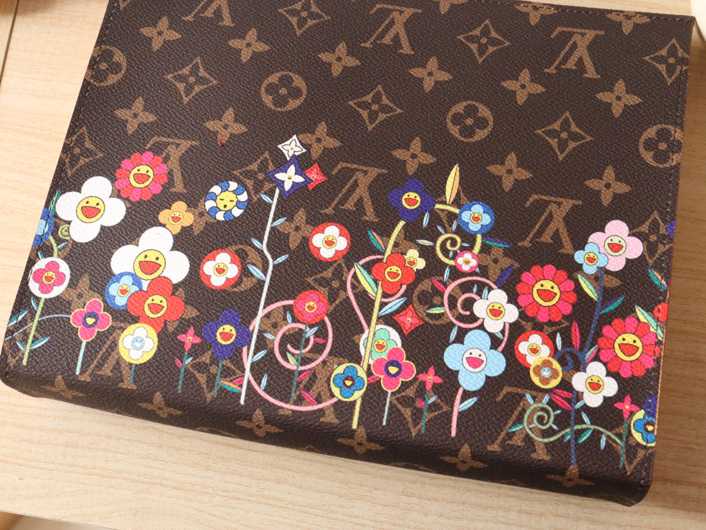 LOUIS VUITTON TOILETRY POUCH 25 CM BAG IN BROWN MONOGRAM CALFSKIN WITH STICKER