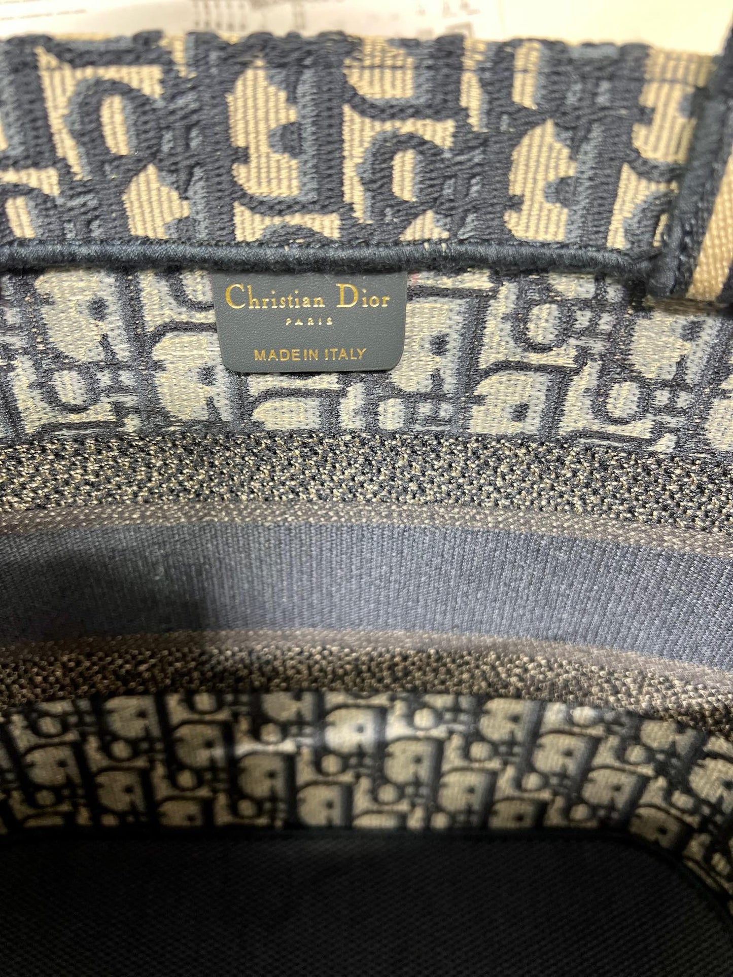 DIOR CD NEW BASKET BAG BLUE OBLIQUE EMBROIDERY
